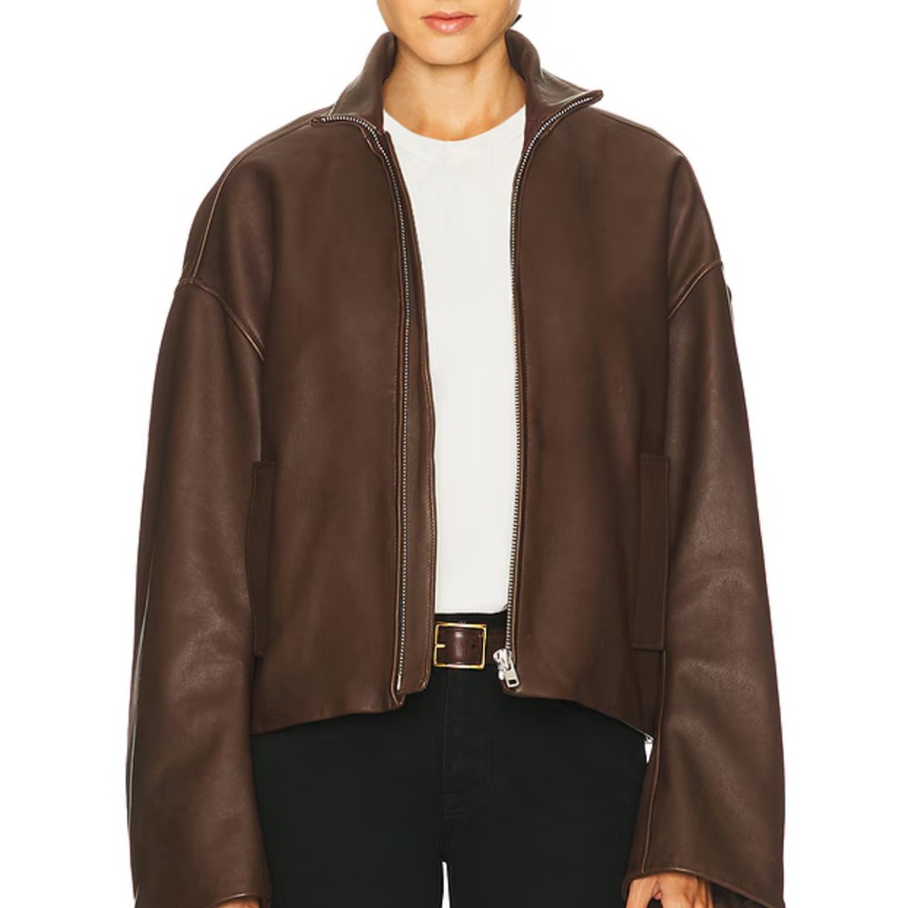 Romy Leather Jacket in Chocolate